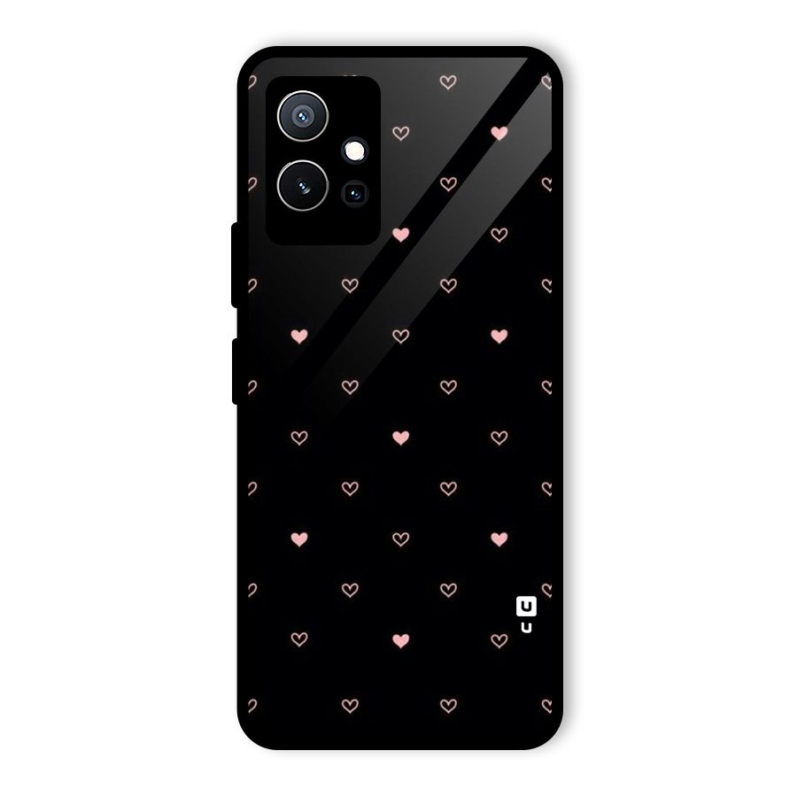 Tiny Little Pink Pattern Glass Back Case for Vivo iQOO Z6