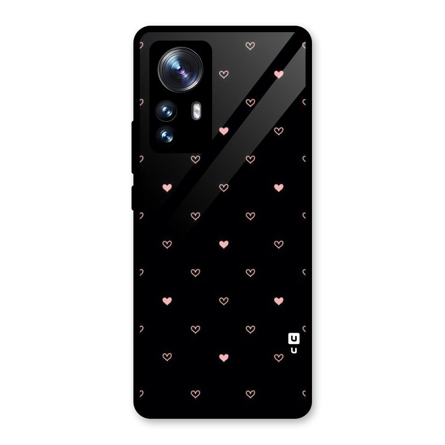 Tiny Little Pink Pattern Glass Back Case for Xiaomi 12 Pro