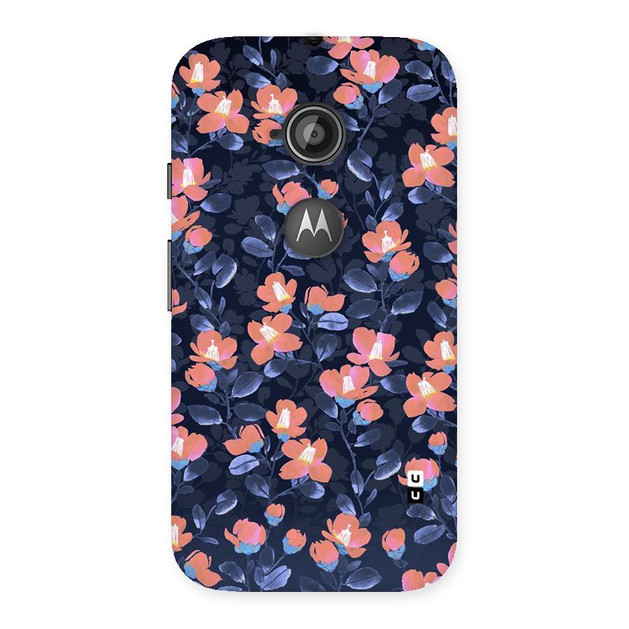 Tiny Peach Flowers Back Case for Moto E 2nd Gen