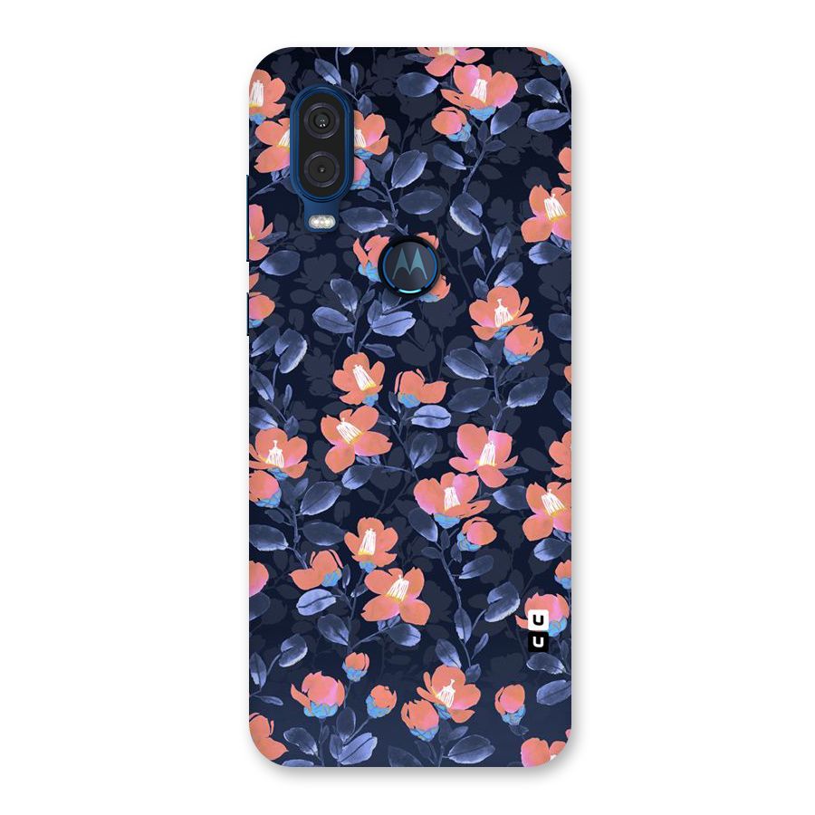 Tiny Peach Flowers Back Case for Motorola One Vision