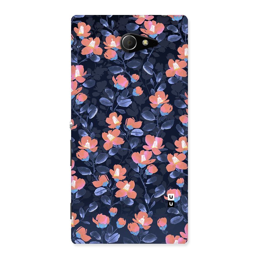 Tiny Peach Flowers Back Case for Sony Xperia M2