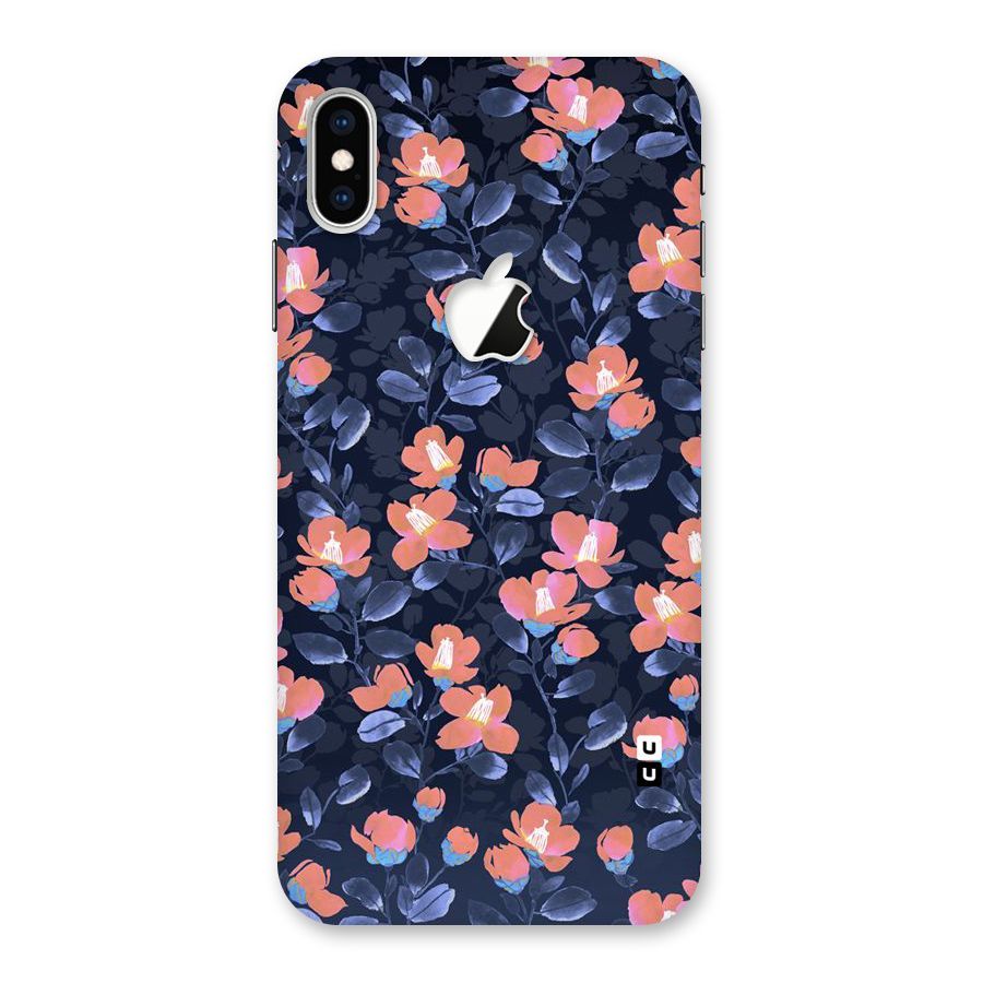 Tiny Peach Flowers Back Case for iPhone XS Max Apple Cut