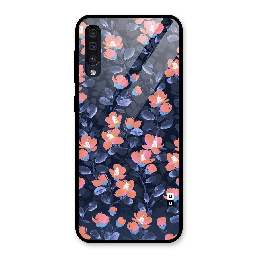 Tiny Peach Flowers Glass Back Case for Galaxy A30s