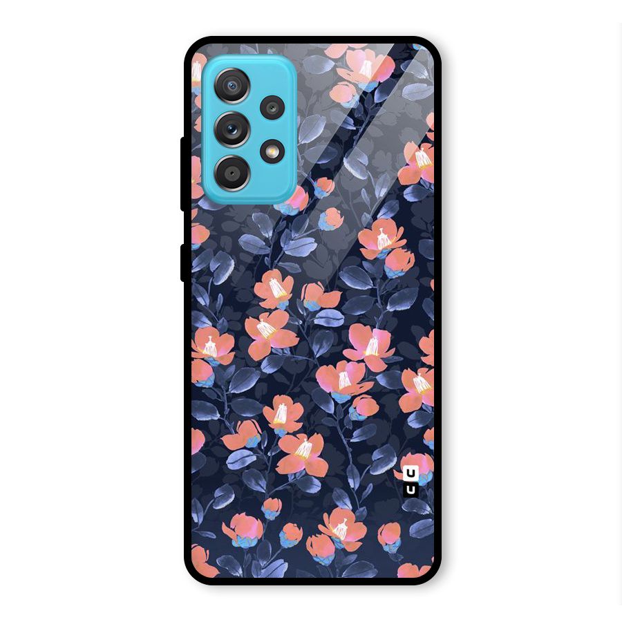 Tiny Peach Flowers Glass Back Case for Galaxy A52s 5G