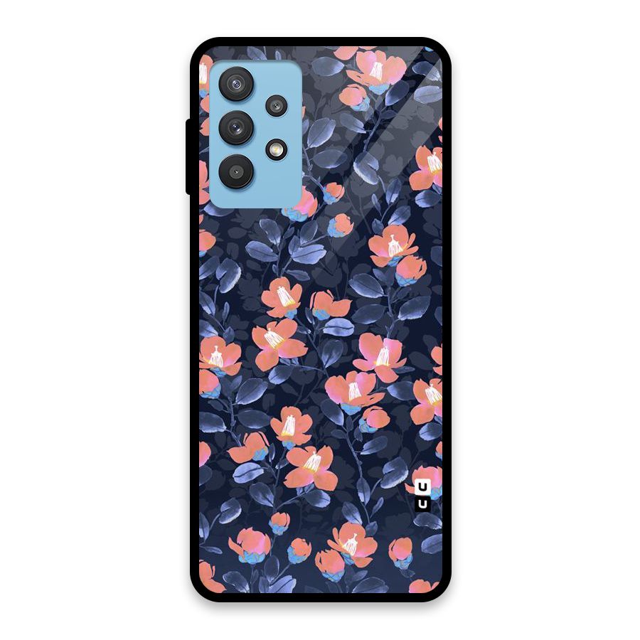 Tiny Peach Flowers Glass Back Case for Galaxy M32 5G