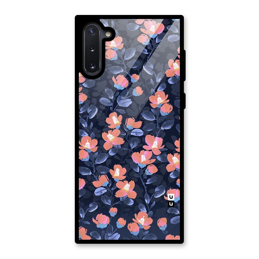 Tiny Peach Flowers Glass Back Case for Galaxy Note 10