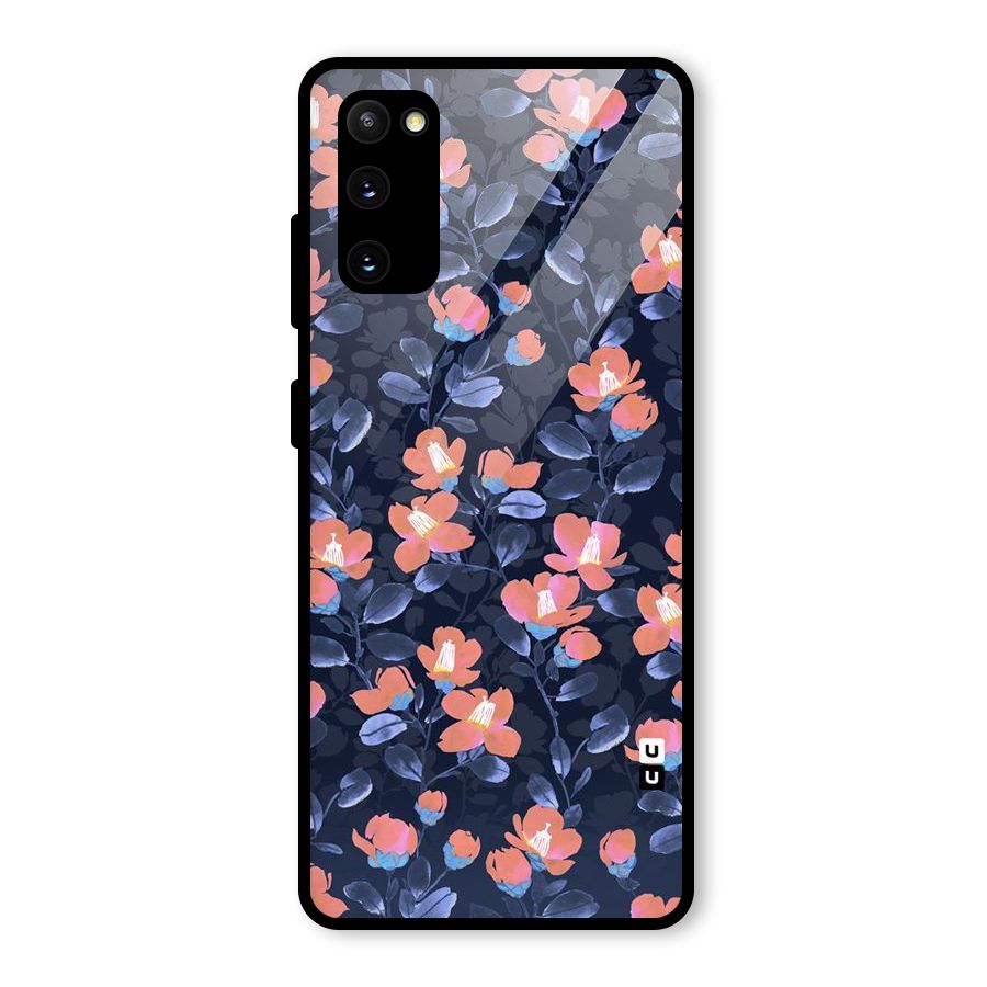 Tiny Peach Flowers Glass Back Case for Galaxy S20 FE 5G
