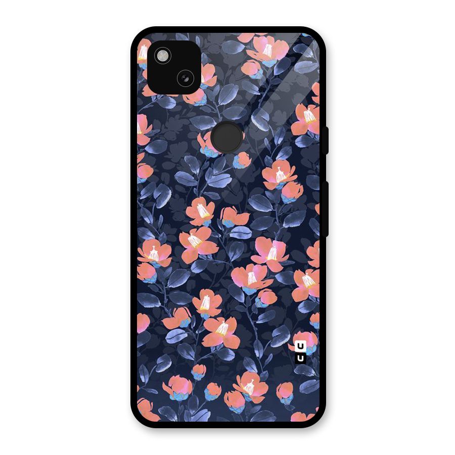 Tiny Peach Flowers Glass Back Case for Google Pixel 4a