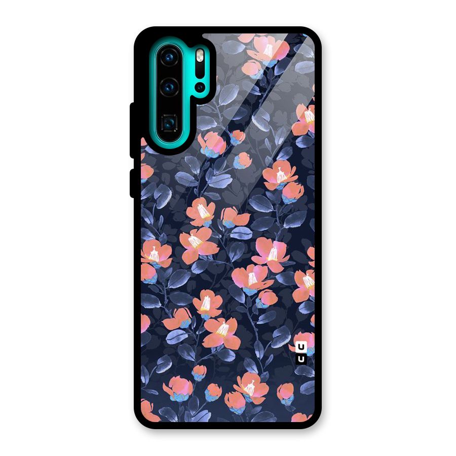 Tiny Peach Flowers Glass Back Case for Huawei P30 Pro