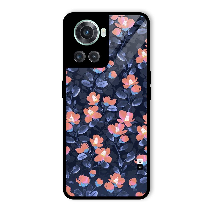 Tiny Peach Flowers Glass Back Case for OnePlus 10R