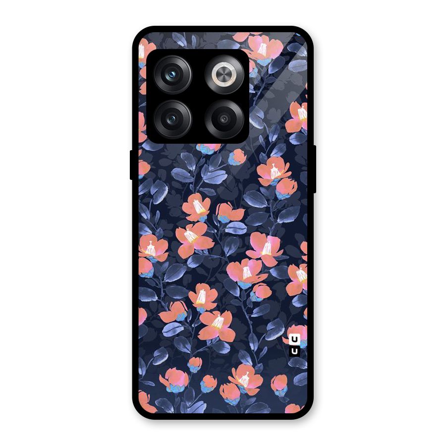 Tiny Peach Flowers Glass Back Case for OnePlus 10T