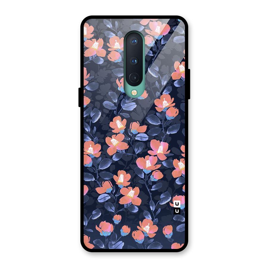 Tiny Peach Flowers Glass Back Case for OnePlus 8