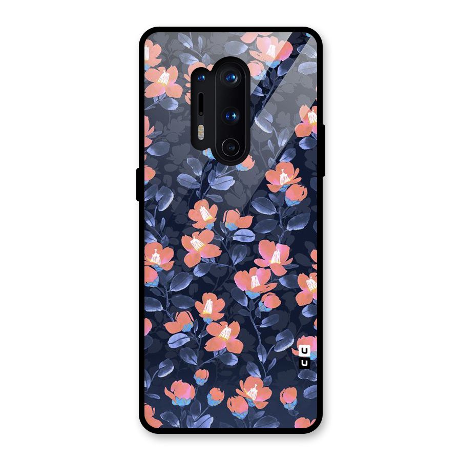 Tiny Peach Flowers Glass Back Case for OnePlus 8 Pro