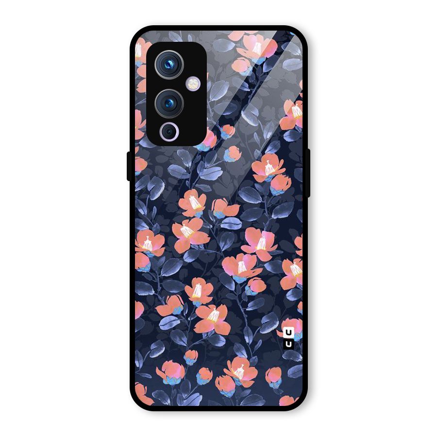 Tiny Peach Flowers Glass Back Case for OnePlus 9