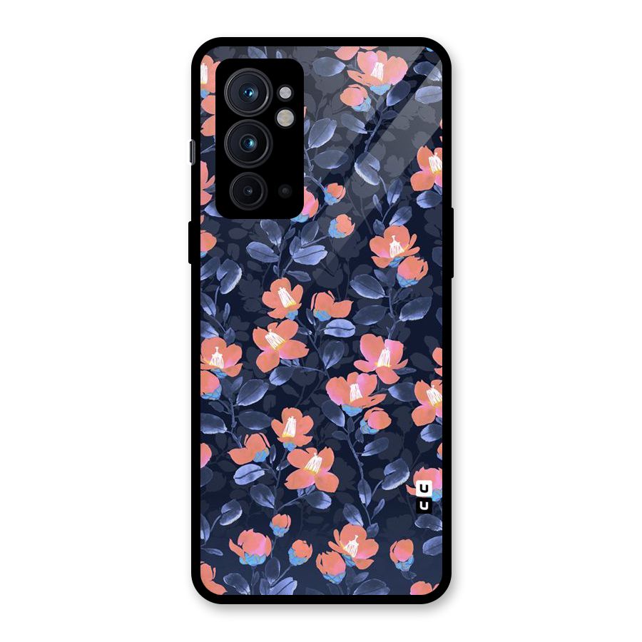 Tiny Peach Flowers Glass Back Case for OnePlus 9RT 5G
