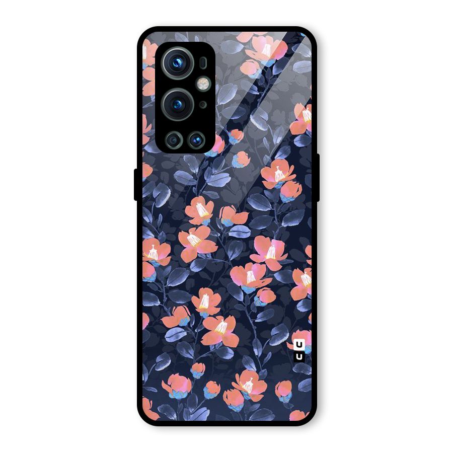 Tiny Peach Flowers Glass Back Case for OnePlus 9 Pro