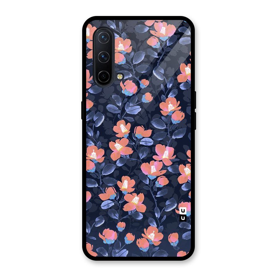 Tiny Peach Flowers Glass Back Case for OnePlus Nord CE 5G
