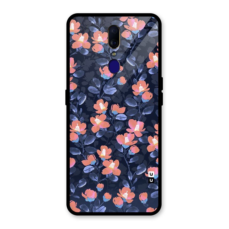 Tiny Peach Flowers Glass Back Case for Oppo F11
