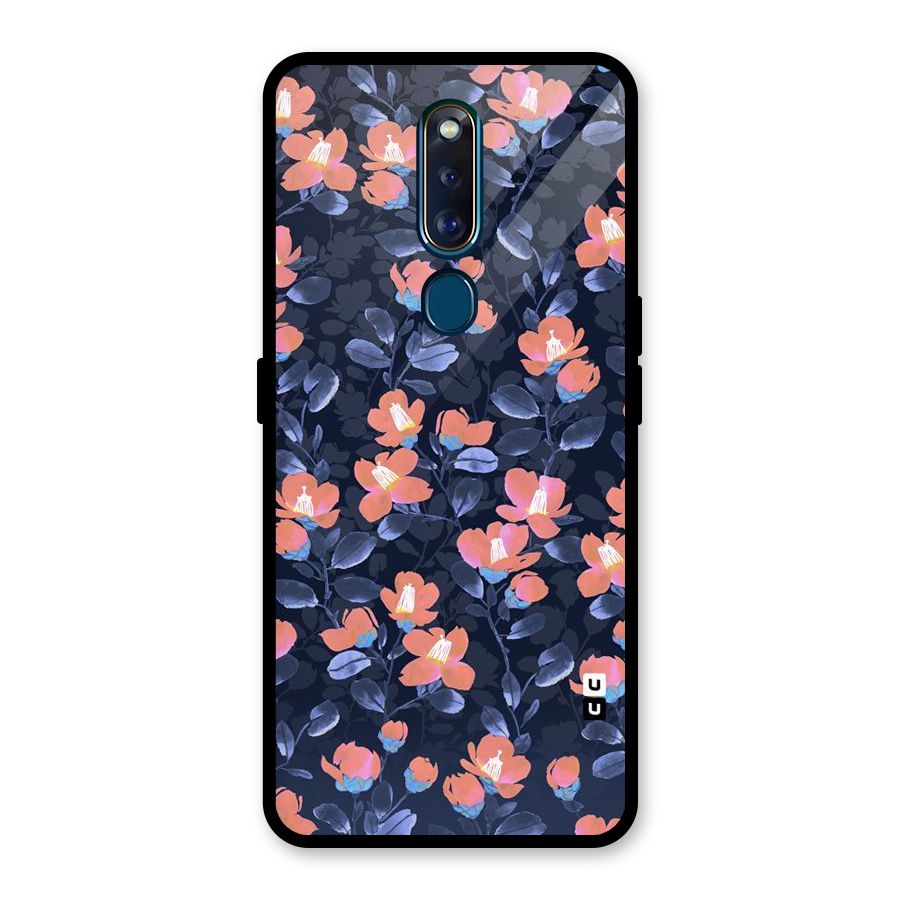 Tiny Peach Flowers Glass Back Case for Oppo F11 Pro