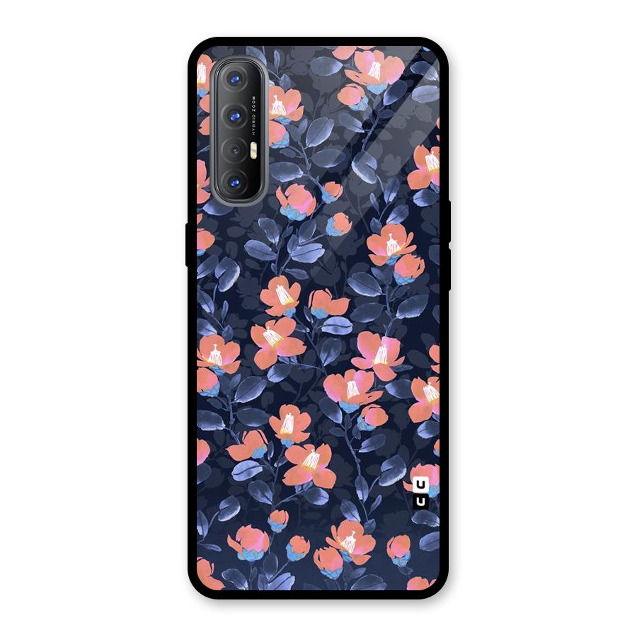Tiny Peach Flowers Glass Back Case for Oppo Reno3 Pro