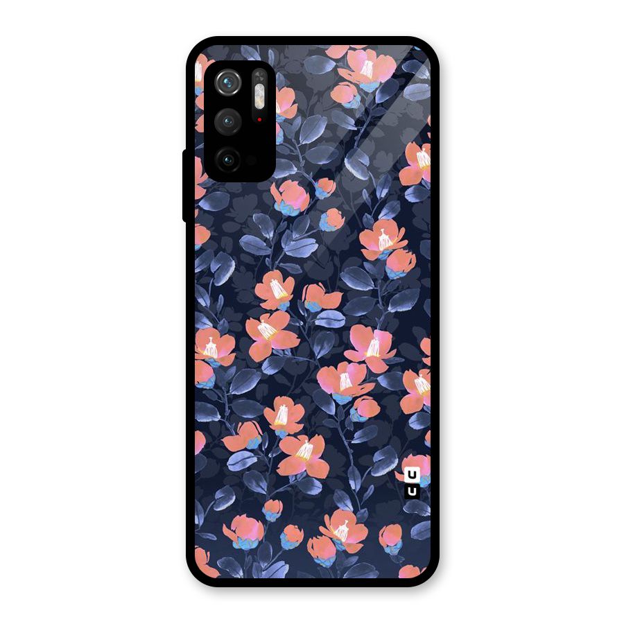 Tiny Peach Flowers Glass Back Case for Poco M3 Pro 5G
