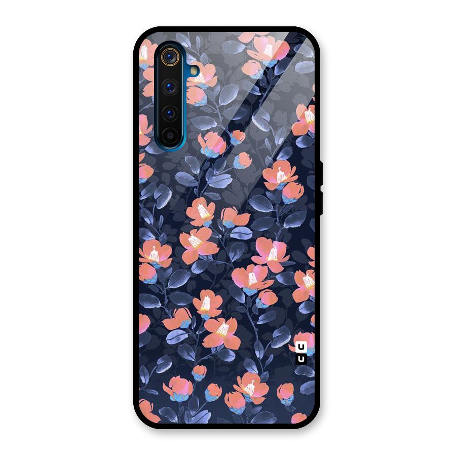 Tiny Peach Flowers Glass Back Case for Realme 6 Pro
