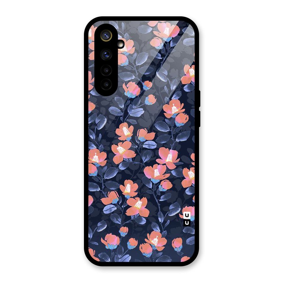 Tiny Peach Flowers Glass Back Case for Realme 6i