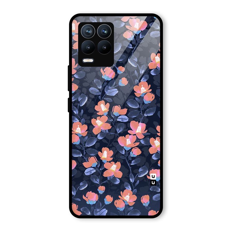 Tiny Peach Flowers Glass Back Case for Realme 8 Pro