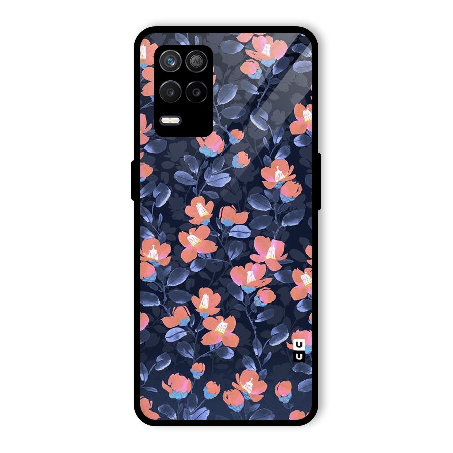Tiny Peach Flowers Glass Back Case for Realme 9 5G