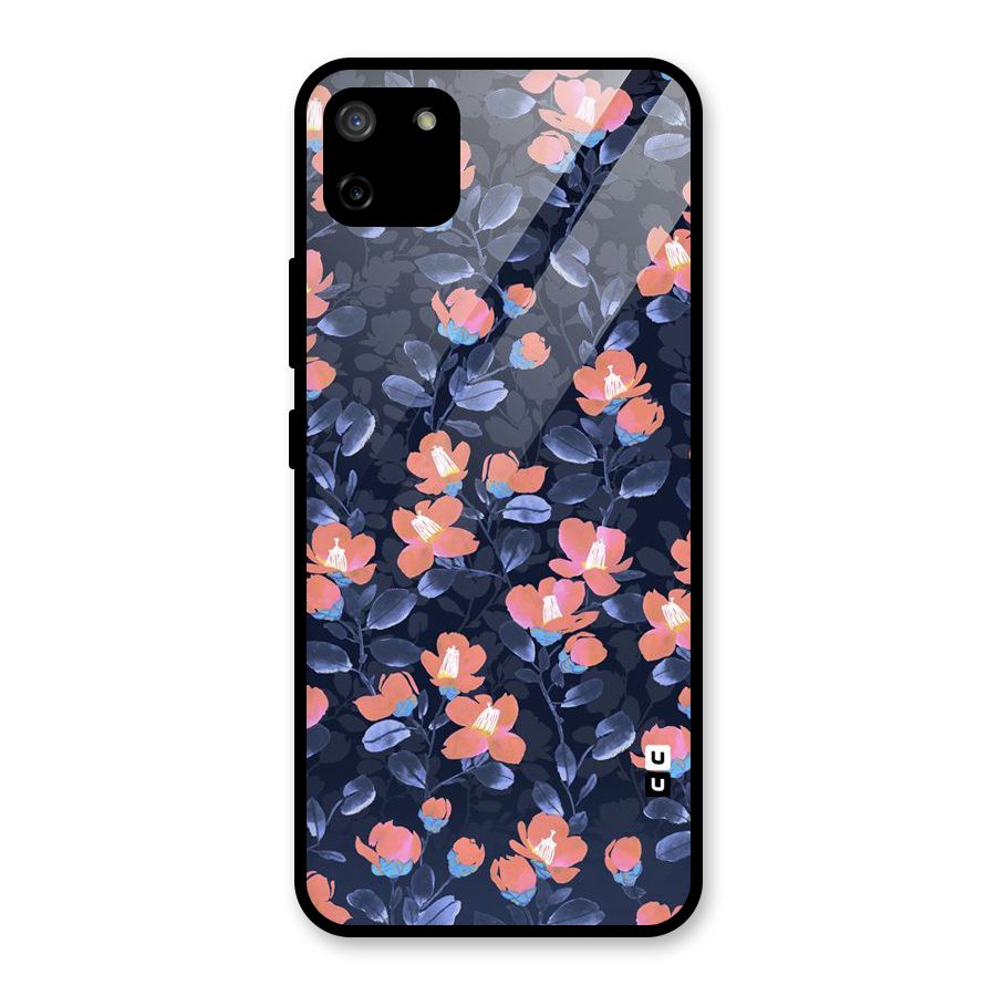 Tiny Peach Flowers Glass Back Case for Realme C11