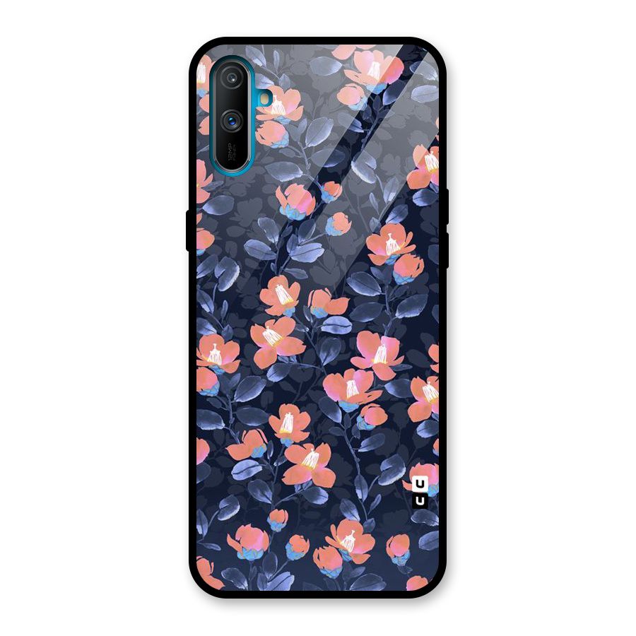 Tiny Peach Flowers Glass Back Case for Realme C3
