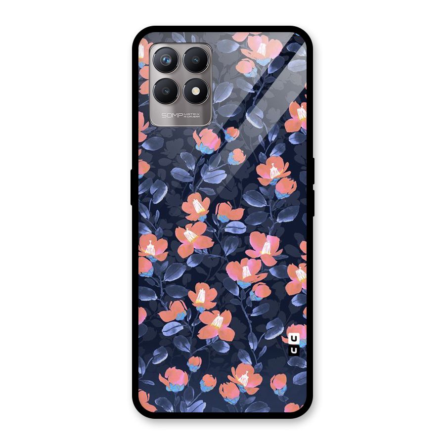 Tiny Peach Flowers Glass Back Case for Realme Narzo 50