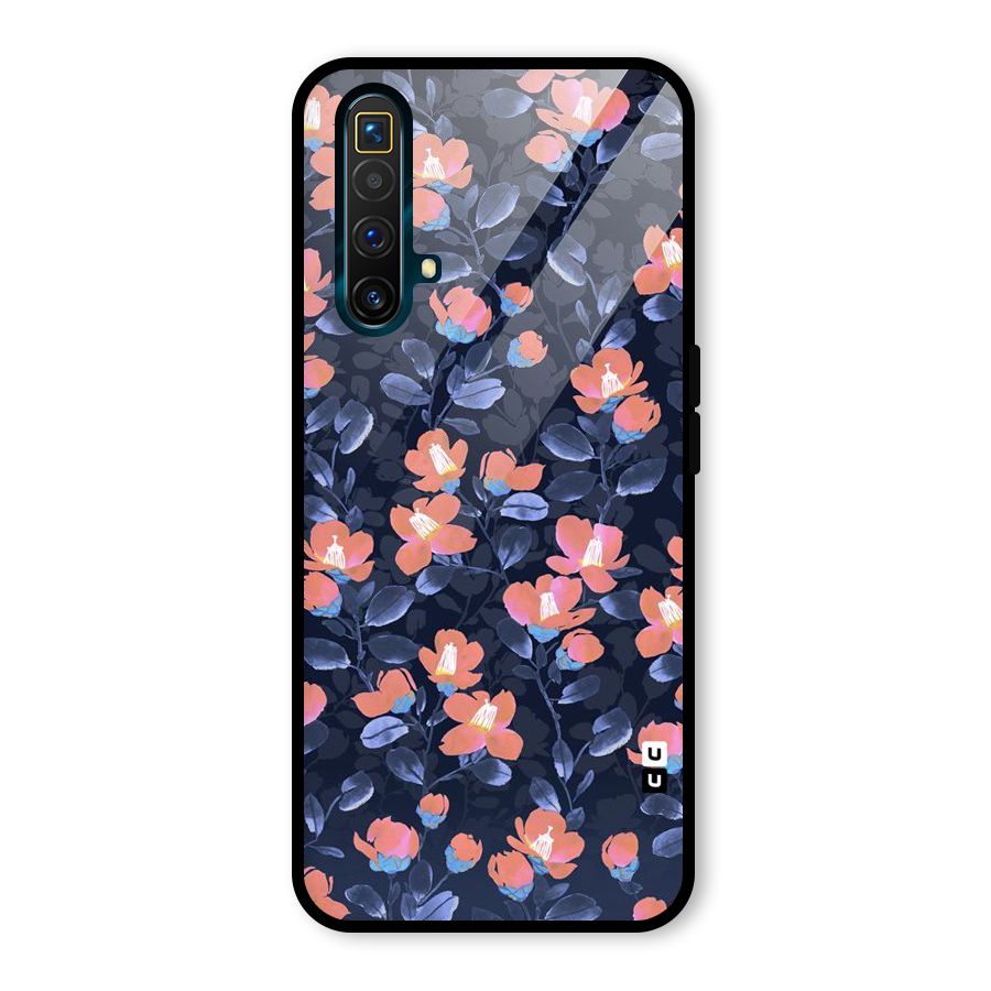Tiny Peach Flowers Glass Back Case for Realme X3 SuperZoom