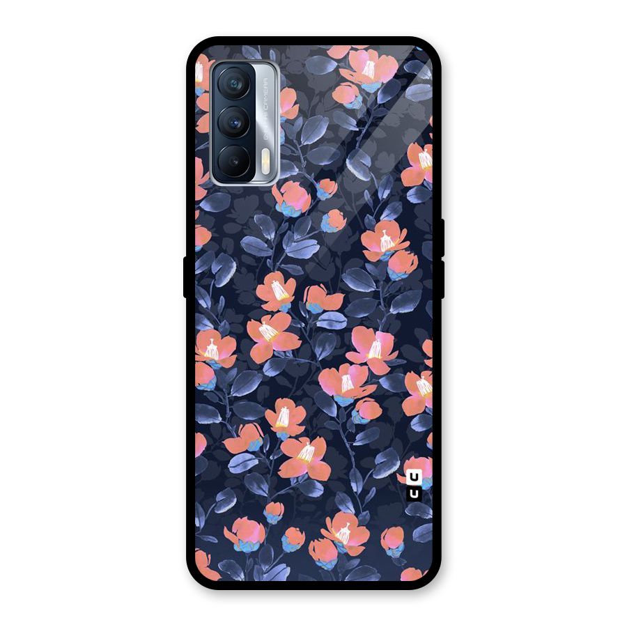 Tiny Peach Flowers Glass Back Case for Realme X7
