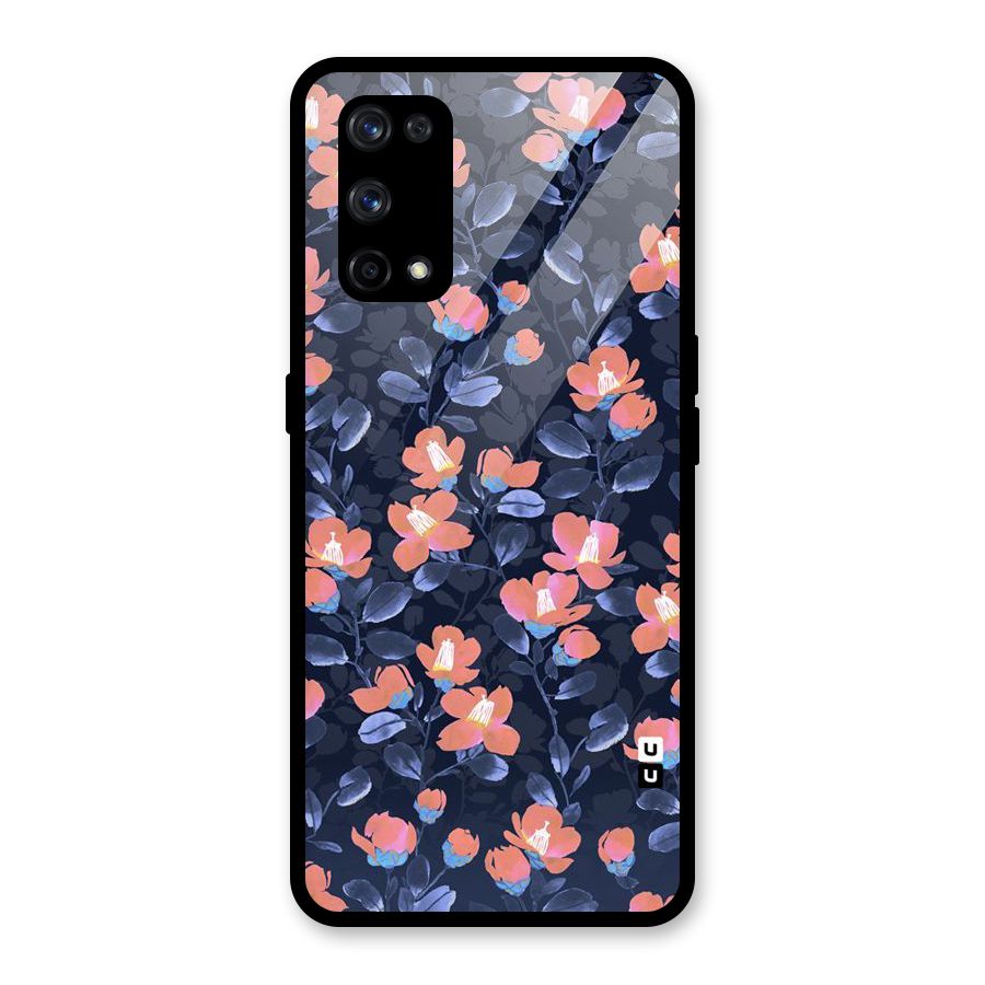 Tiny Peach Flowers Glass Back Case for Realme X7 Pro