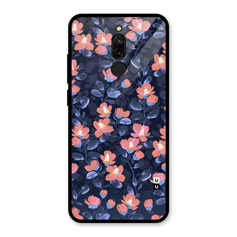 Tiny Peach Flowers Glass Back Case for Redmi 8