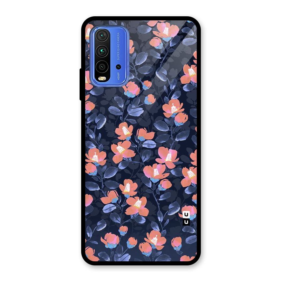 Tiny Peach Flowers Glass Back Case for Redmi 9 Power