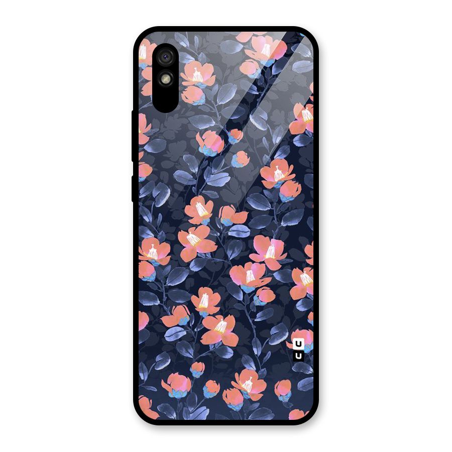 Tiny Peach Flowers Glass Back Case for Redmi 9i