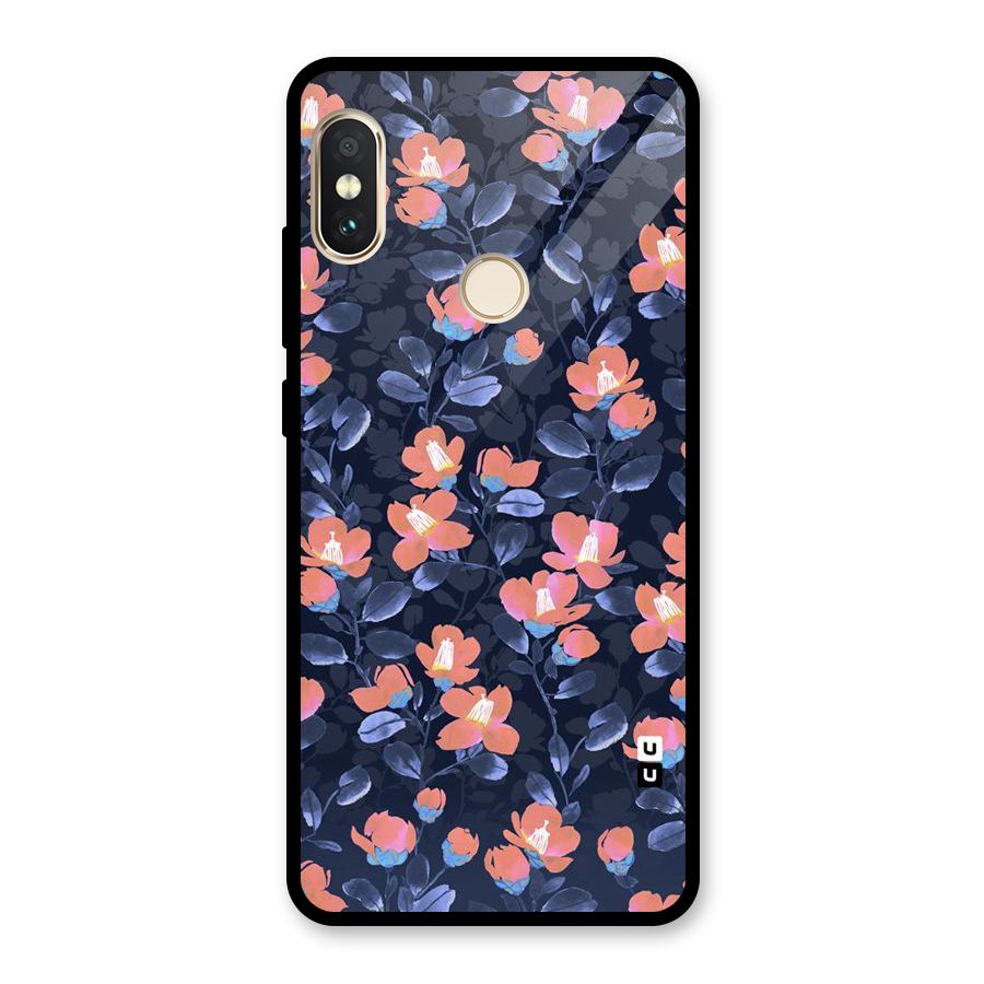 Tiny Peach Flowers Glass Back Case for Redmi Note 5 Pro