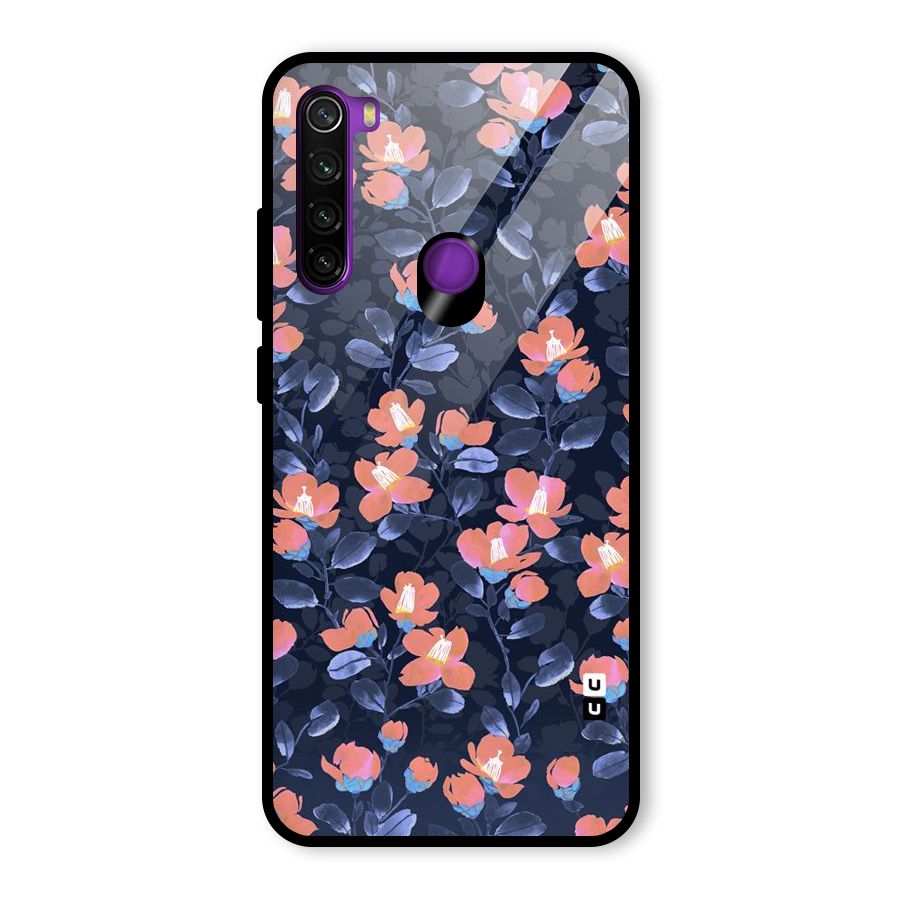 Tiny Peach Flowers Glass Back Case for Redmi Note 8