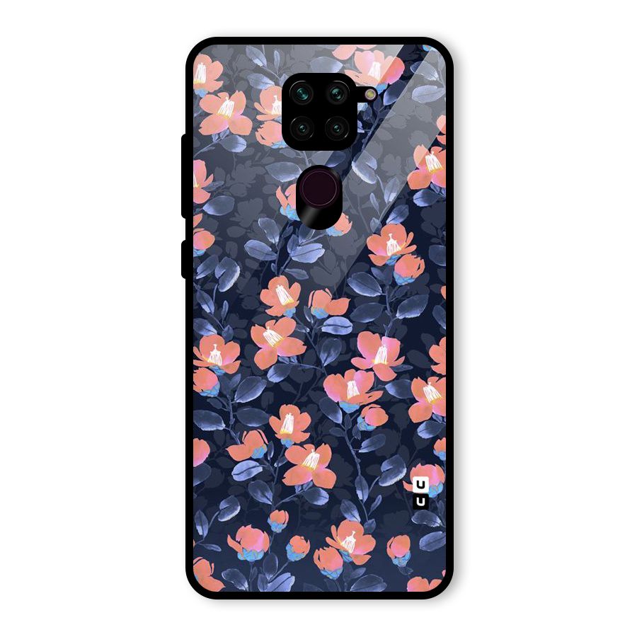 Tiny Peach Flowers Glass Back Case for Redmi Note 9