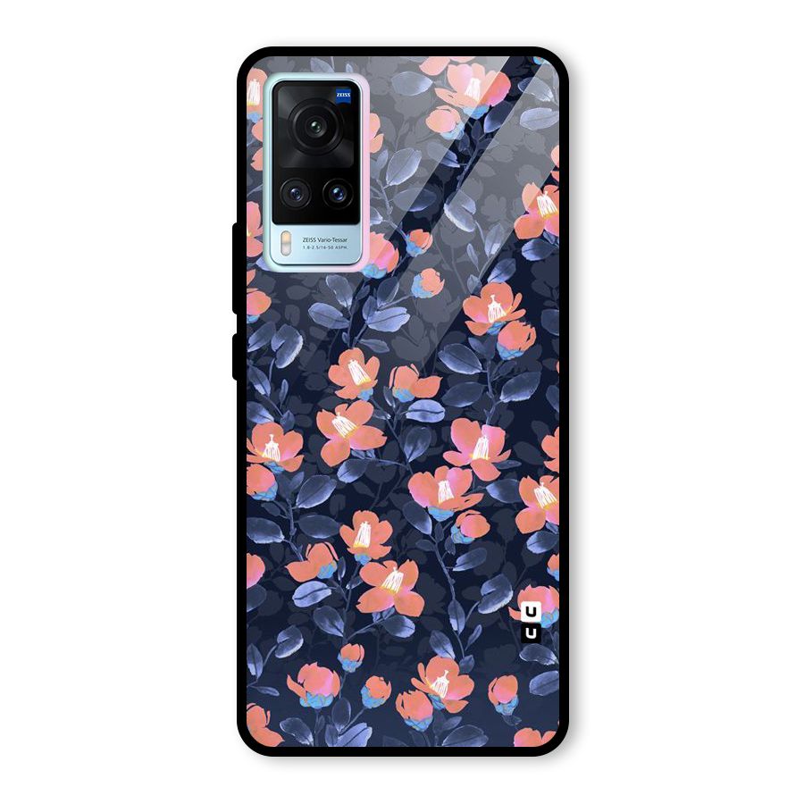 Tiny Peach Flowers Glass Back Case for Vivo X60