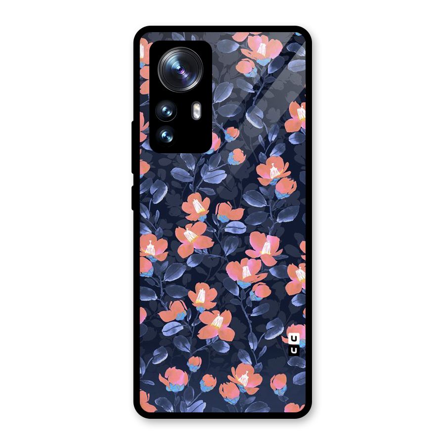 Tiny Peach Flowers Glass Back Case for Xiaomi 12 Pro