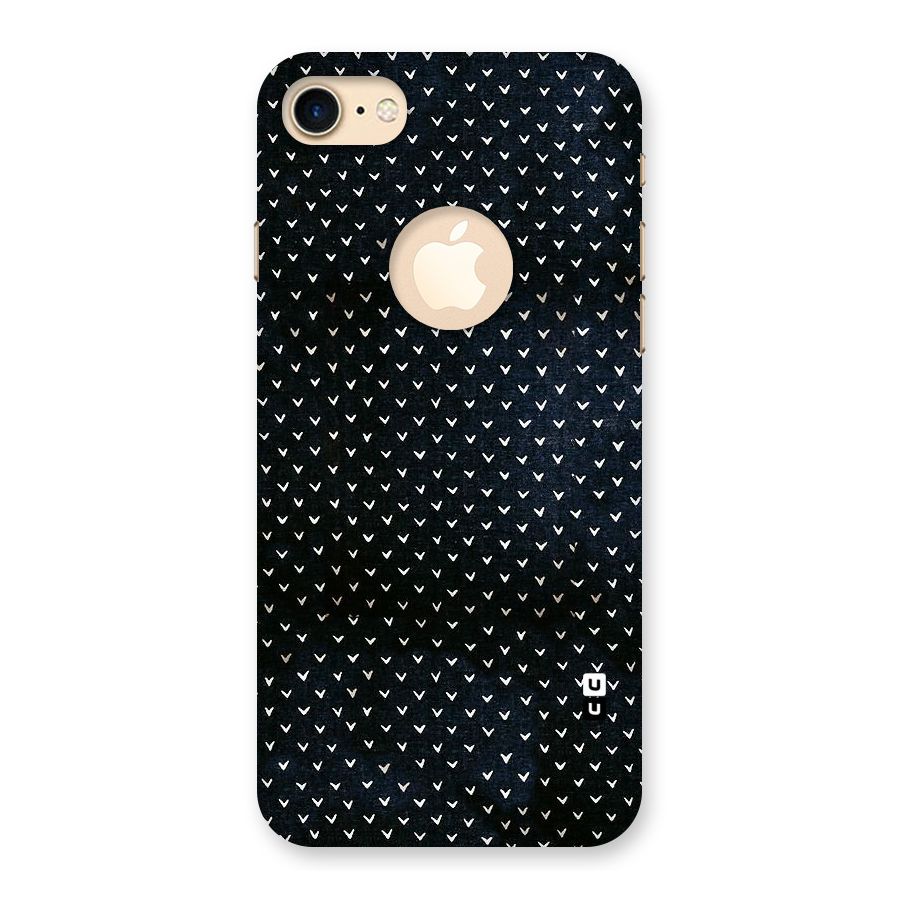 Tiny White Hearts Back Case for iPhone 7 Logo Cut