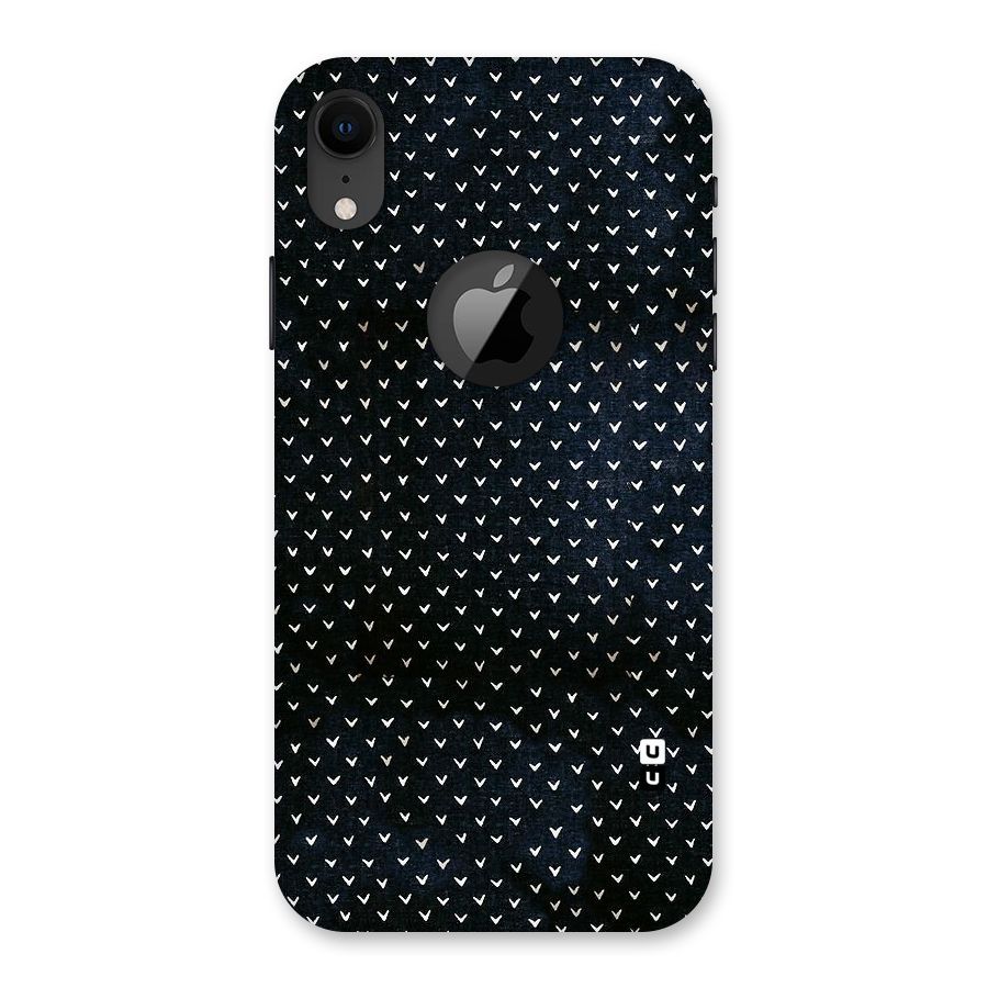 Tiny White Hearts Back Case for iPhone XR Logo Cut
