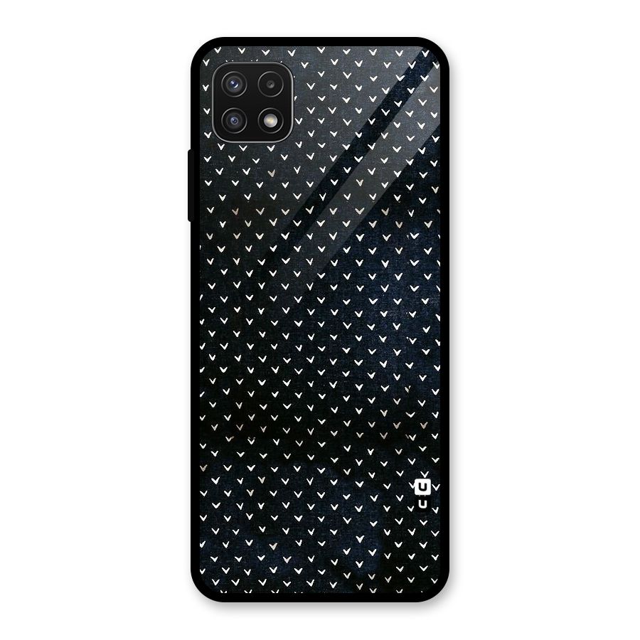 Tiny White Hearts Glass Back Case for Galaxy A22 5G