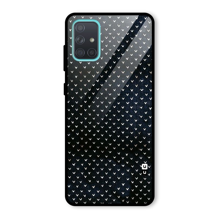 Tiny White Hearts Glass Back Case for Galaxy A71