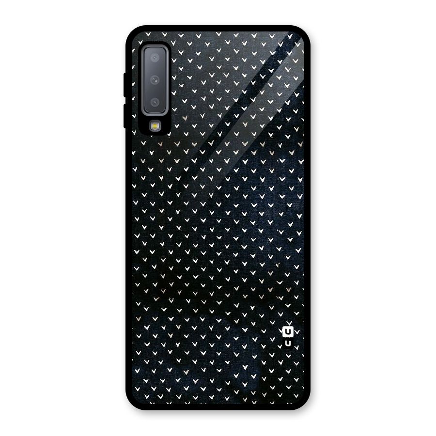 Tiny White Hearts Glass Back Case for Galaxy A7 (2018)