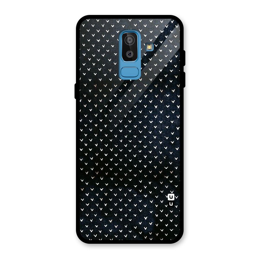 Tiny White Hearts Glass Back Case for Galaxy J8