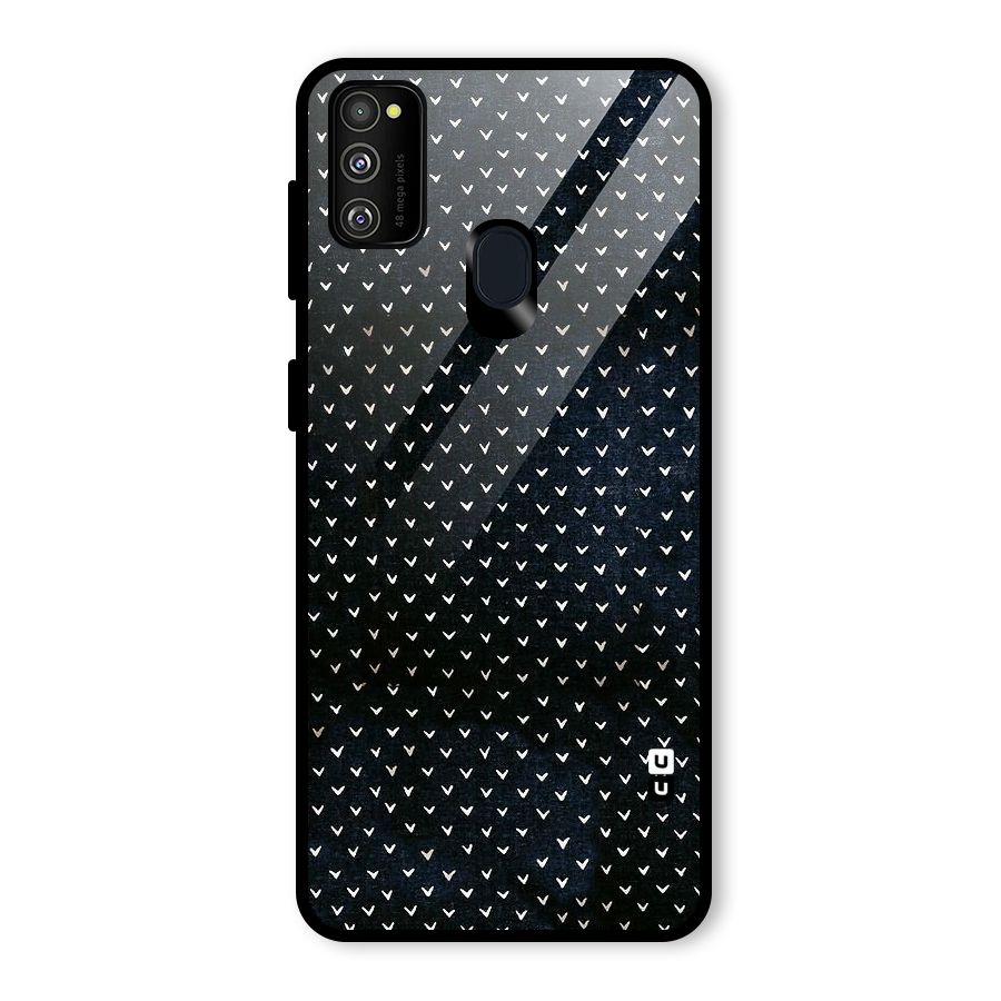 Tiny White Hearts Glass Back Case for Galaxy M30s
